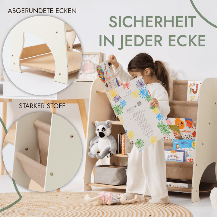 2in1 Montessori - Regal für Bücher und Spielzeug - Goodevas Deutschland