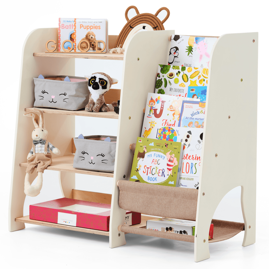 2in1 Montessori - Regal für Bücher und Spielzeug - Goodevas Deutschland