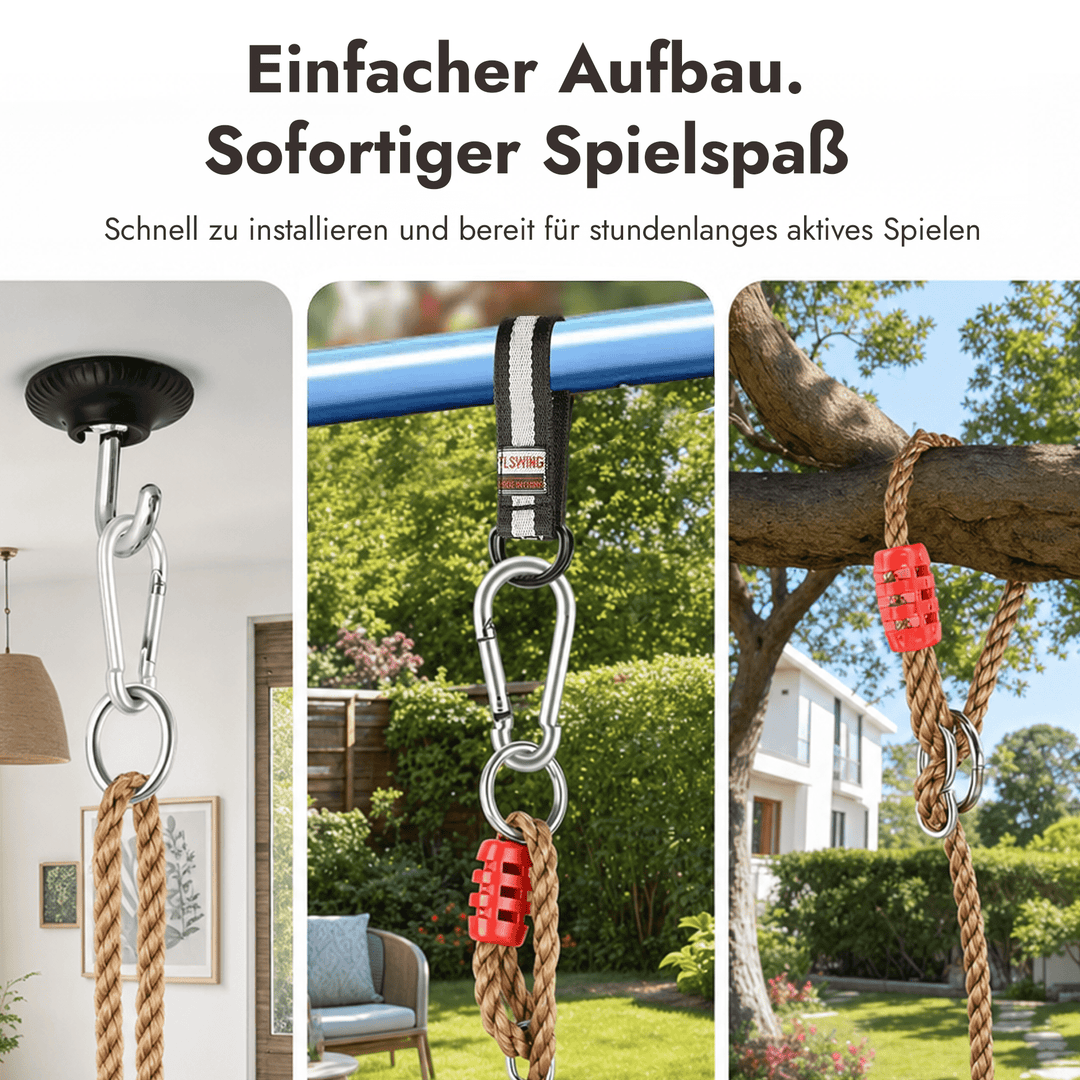 2in1 Schaukel-Set: Trapez + Turnringe - Goodevas DE