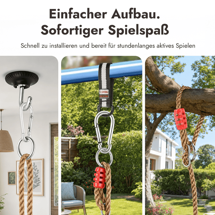 2in1 Schaukel-Set: Trapez + Turnringe - Goodevas DE