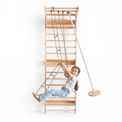 5-in-1 Kletterwand fürs Kinderzimmer & 3in1 Kinderschaukel-Set