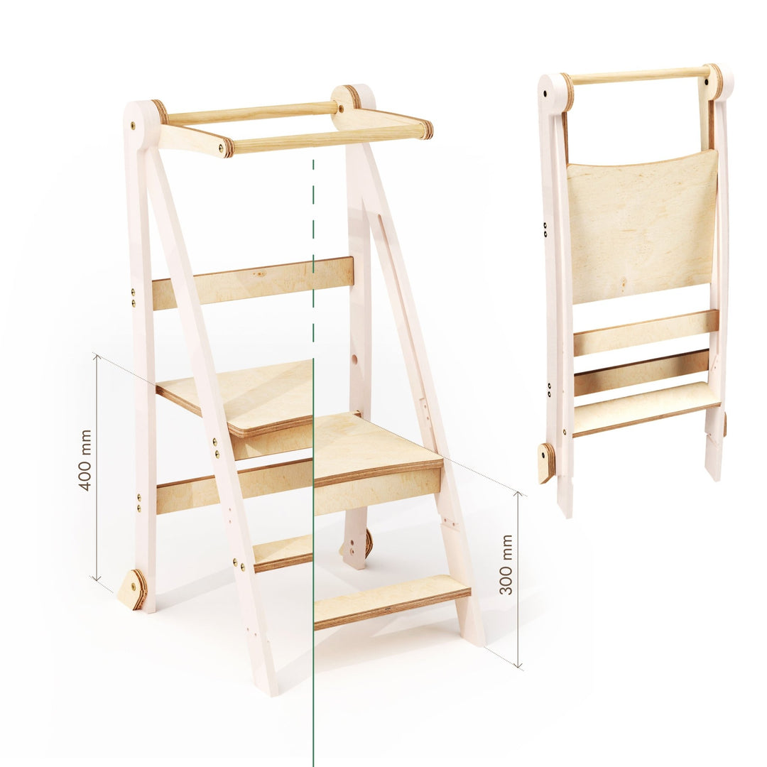 Montessori Lernturm - Höhenverstellbarer Kinderstuhl - Goodevas Deutschland