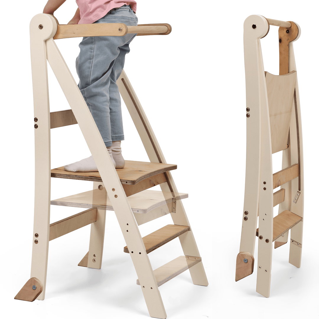 Montessori Lernturm - Höhenverstellbarer Kinderstuhl - Goodevas Deutschland