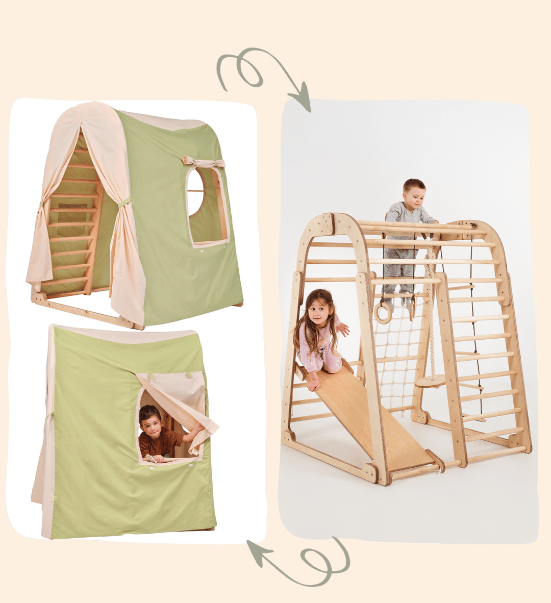 Spielzelt - Abdeckung für Indoor - Holzspielplatz - Goodevas Deutschland