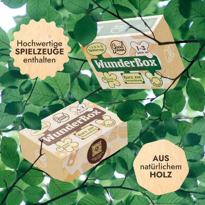 WunderBox 1 - 3 Jahre - Entwicklungsboxen für die Kleinsten - Goodevas Deutschland